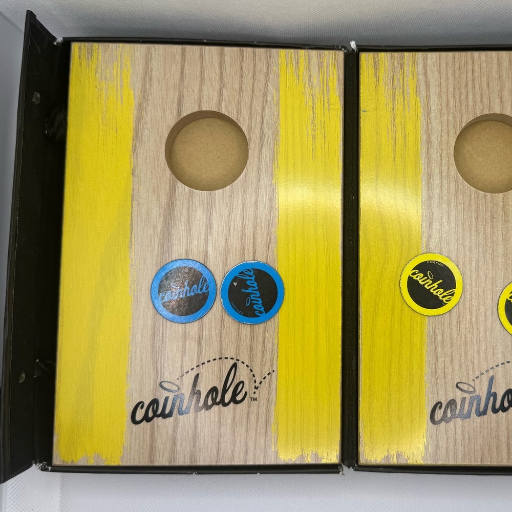 Hasbro Gaming Coin Hole Game Tabletop Set w/Carry Case